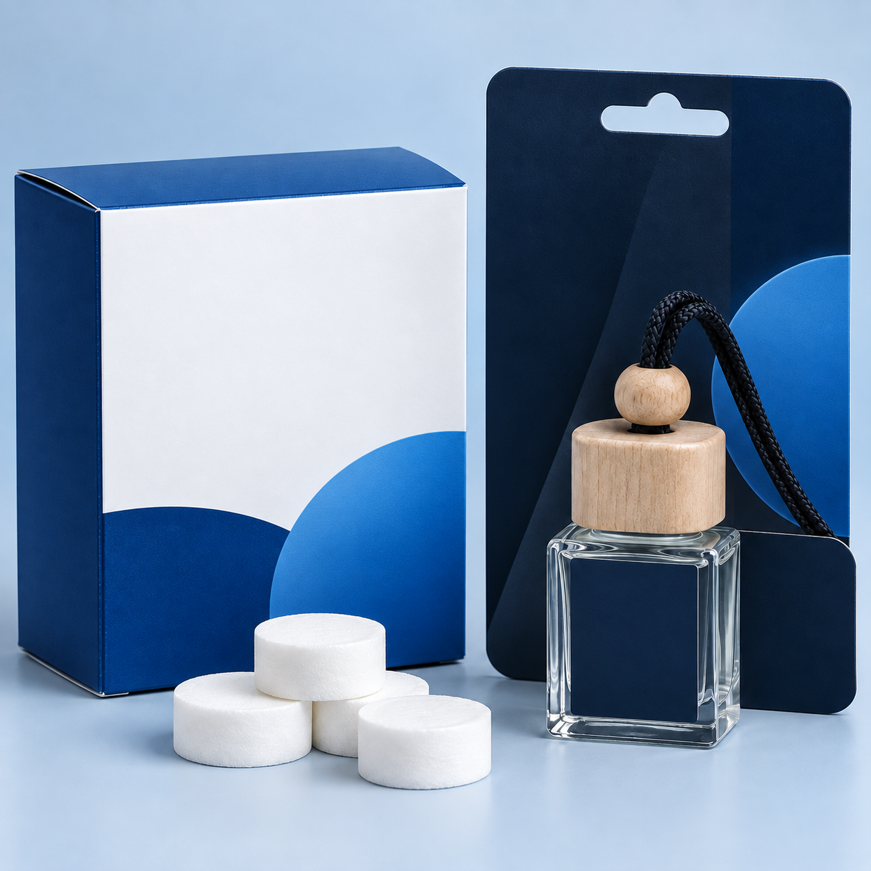 Unbranded packaging concepts for hexamine tablets and car fragrance